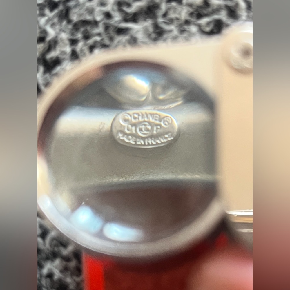 Chanel Vintage Silicone and Palladium Logo  Vibrant Orange - Picture 7 of 7